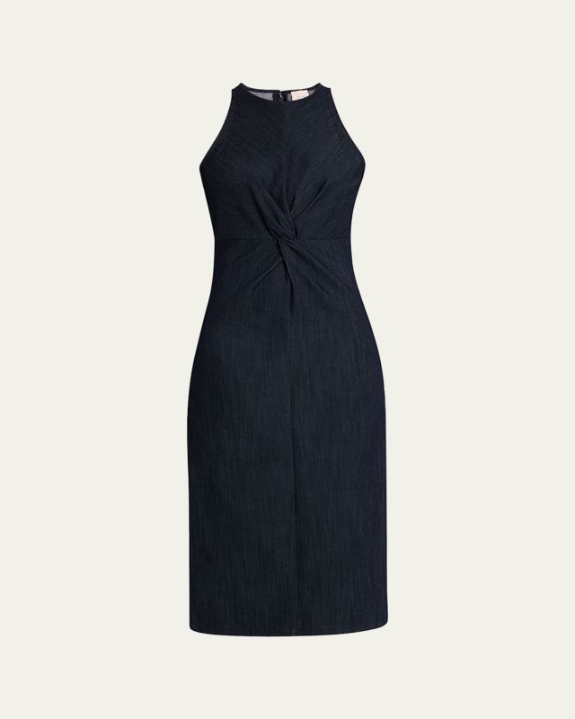 Clara Twist-Front Midi Dress